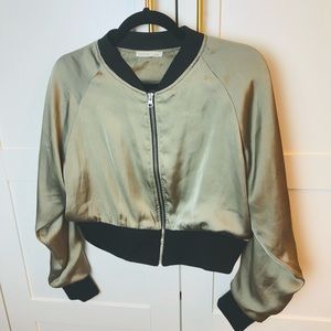 ZARA SHINY BOMBER JACKET